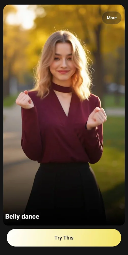 PokeVid photo animation template preview